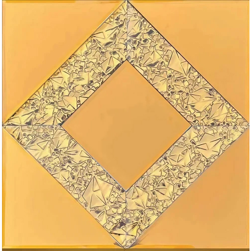 Radiant Diamond Pattern Glass Mosaic Tile