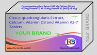 Cissus quadrangularis Extract,Calcium Citrate,Vitamin D3,Vitamin K2 [MK7]