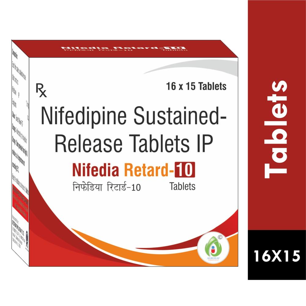 NIFEDIA RETARD 10 TABLET - NIFEDIPINE SUSTAINED RELEASE 10MG TABLET