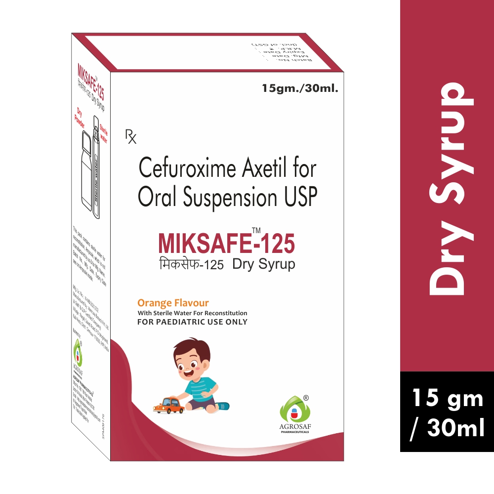 MIKSAFE-125 DRY SYRUP - CEFUROXIME AXETIL 125MG/5ML SYRUP