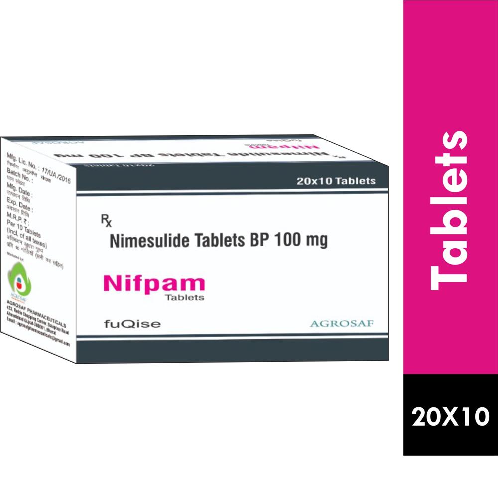 NIFPAM TABLET 20X10 -NIMESULIDE 100MG TABLET