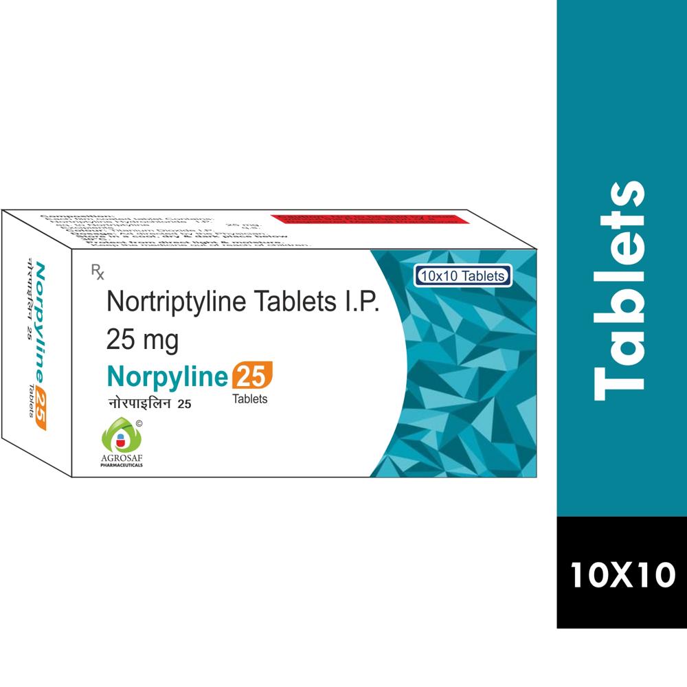 NORPYLINE 25 TABLETS -Notriptyline Hydrochloride I.p Eq/ To Nortriptyline 25 Gm , Excipients Q.s.