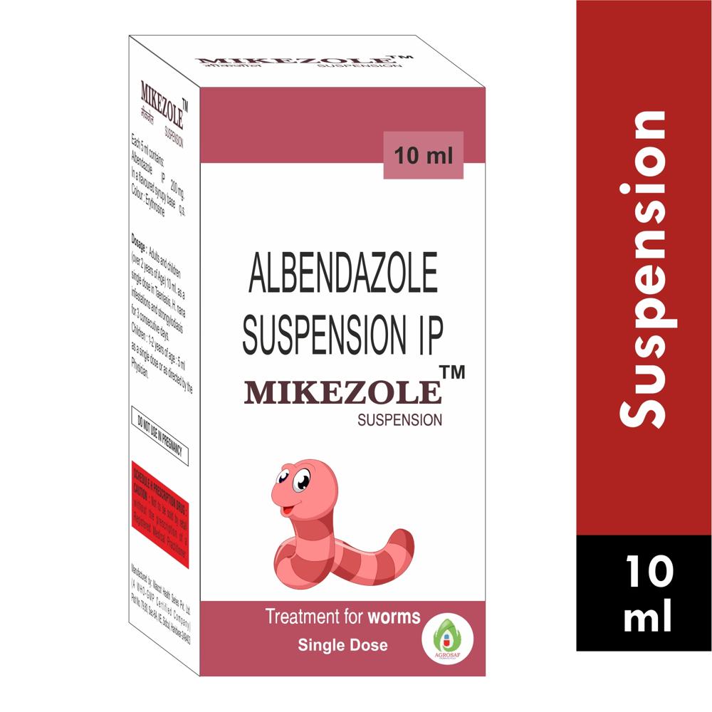 MIKZOLE SUSPENSION - EACH 10 ML CONTAINS ALBENDAZOLE 200 MG