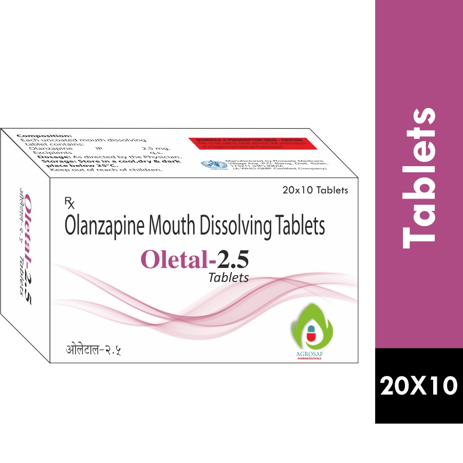 OLETAL 2.5 TABLET - OLANZAPINE 2.5MG