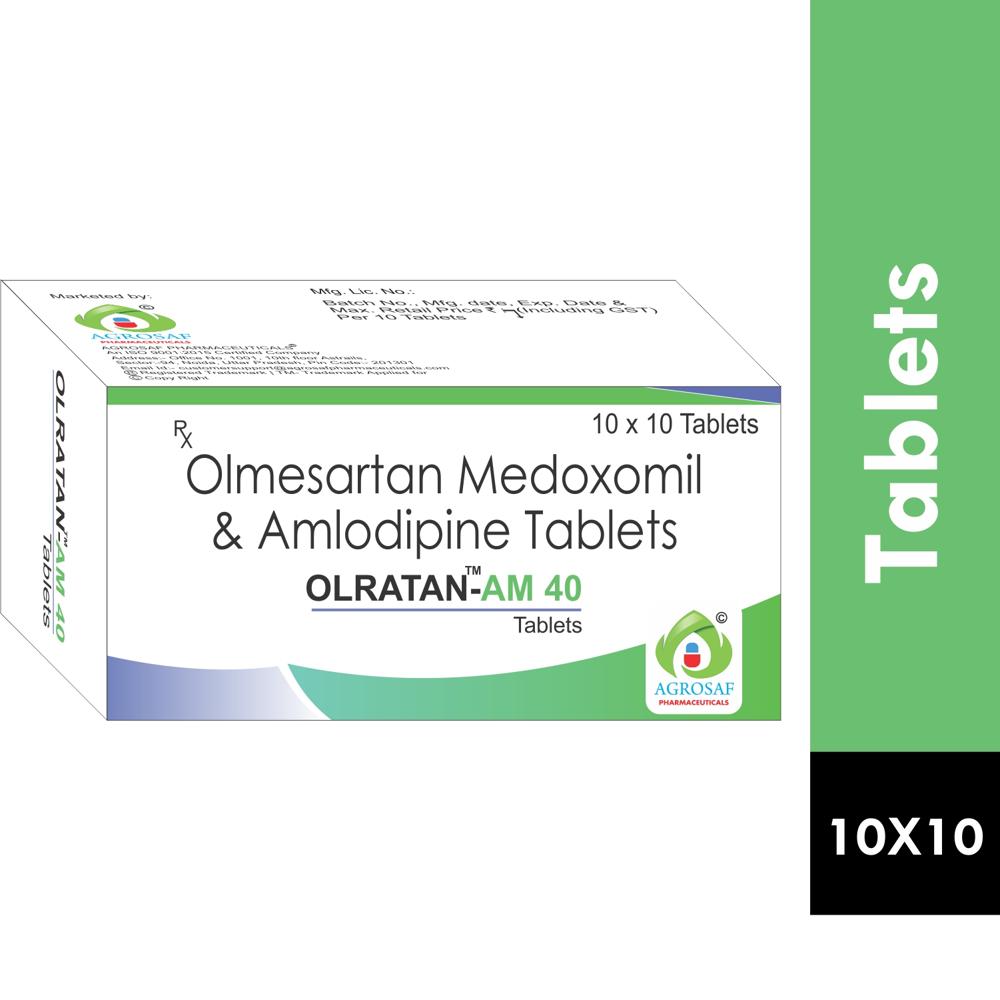 OLRATAN AM 40 TAB - Olmesartan Medoxomil (40mg) + Amlodipine (5mg)