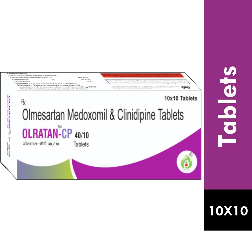 OLRATAN CP 40/10 TABLETS -OLMESARTAN MEDOXOMIL 40MG & CILNIDIPINE 10MG TABLET