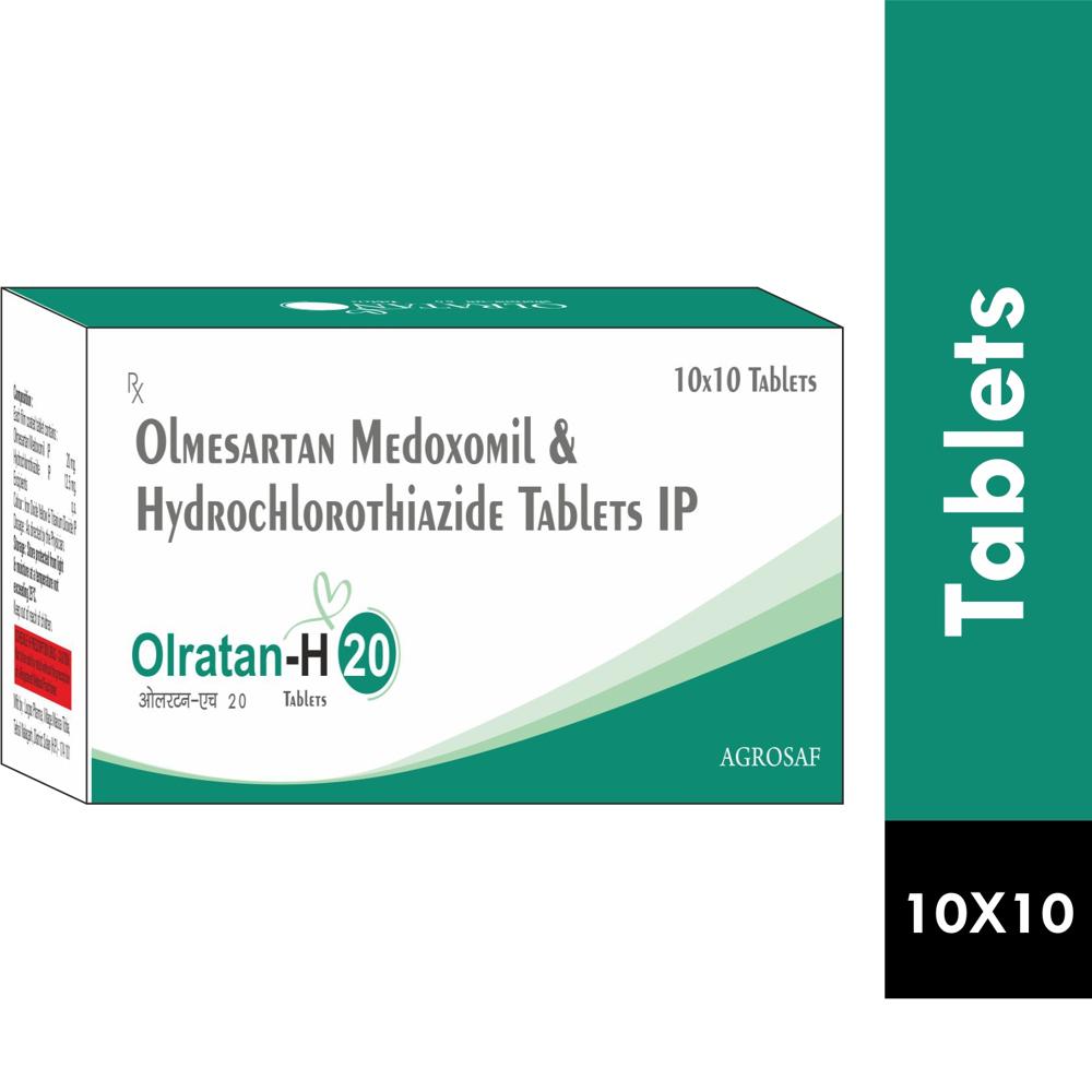 OLRATAN H 20 TABLET - Olmesartan Medoxomil 20 mg & Hydrochlorothiazide 12.5 mg