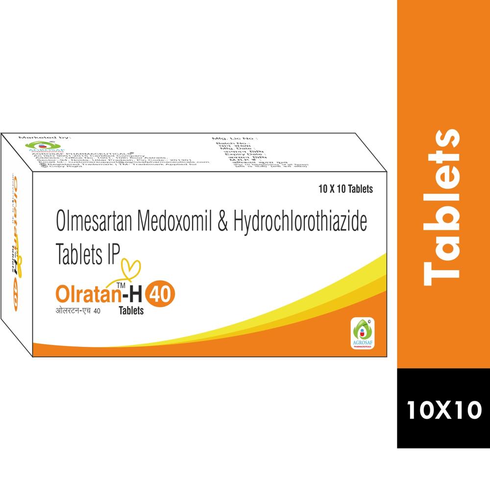 OLRATAN H 40 TABLET - Olmesartan Medoxomil (40mg) + Hydrochlorothiazide (12.5mg)
