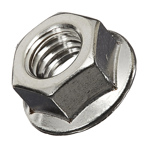 Mild Steel Flange Nut - Color: Silver