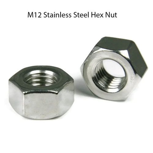 M12 Hex Nut - Color: Silver