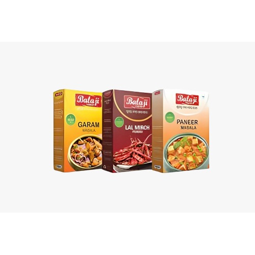 Spices Packaging Box - Finishing: Matte Lamination