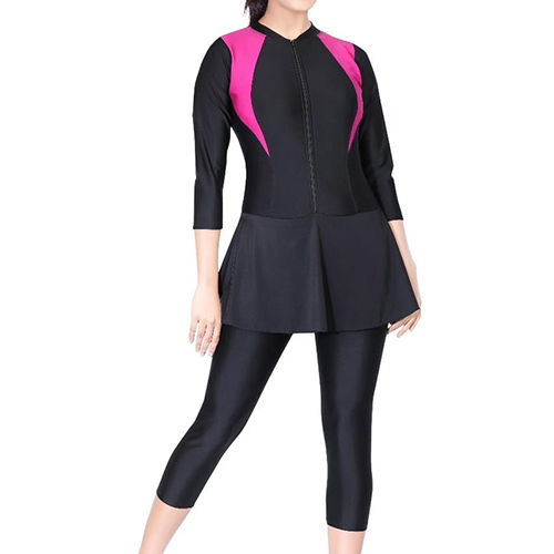Womens Swimming Costume With Front Zipper