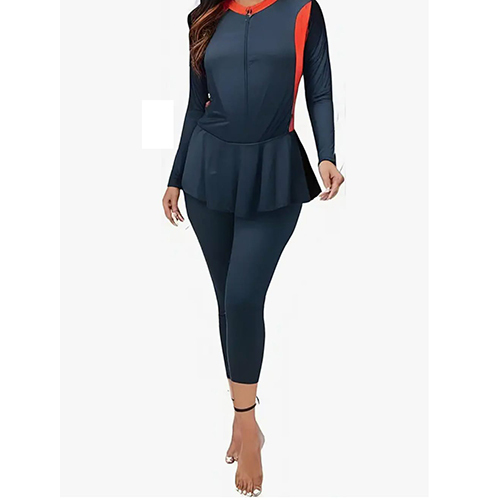 Womens Stylish Full  Swimming Costume With Removable Chest Pads
