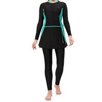 Womens Stylish Full  Swimming Costume With Removable Chest Pads