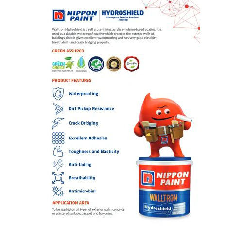 4 L Nippon Hydroshield Waterproof Acylic Emulsion - Physical Form: Liquid