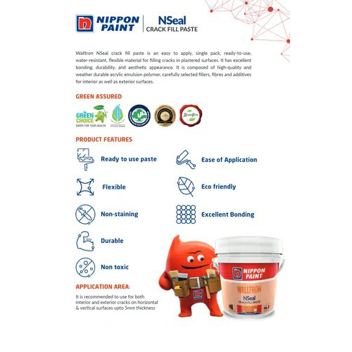 1 Kg Nippon Walltron N Seal Crack Fill Paste - Physical Form: Liquid