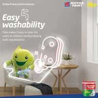 1 L Nippon Paint Atom Fibra 2-In-1 Interior And Exterior Emulsion