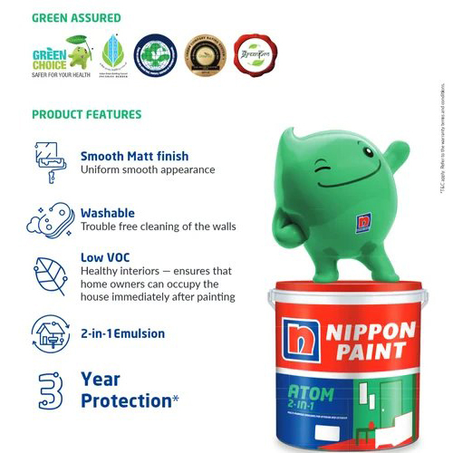 20 L Nippon Paint Atom 2-In-1 Multipurpose Emulsion