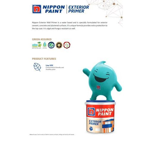 4 L Nippon Paint Exterior Wall Primer - Physical Form: Liquid