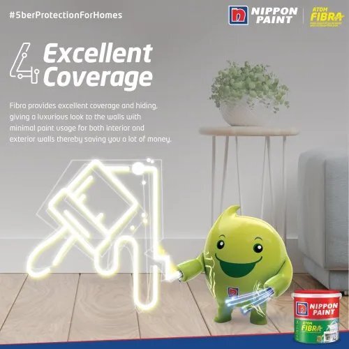 4 L Nippon Paint Atom Fibra 2-In-1 Interior And Exterior Emulsion