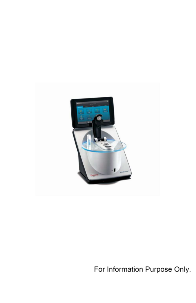 Thermo Fisher Nanodrop One/onec Microvolume Uv-vis Spectrophotometer - Dimension (L*w*h): 200 Mm *254 Mm *323 Mm Millimeter (Mm)
