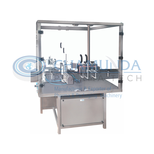 स्क्वायर बोतल पोजिशनिंग टाइप लेबलिंग मशीन