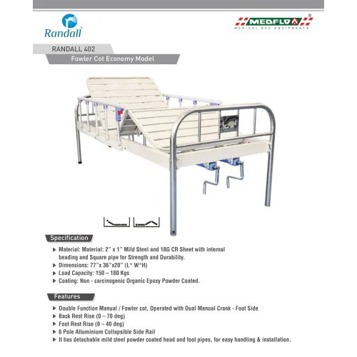 Fowler Cot Economy Model - Color: White