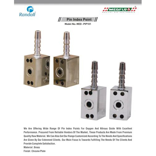 Pin Index Point - Application: Gas Equipment And Industrial Fittings