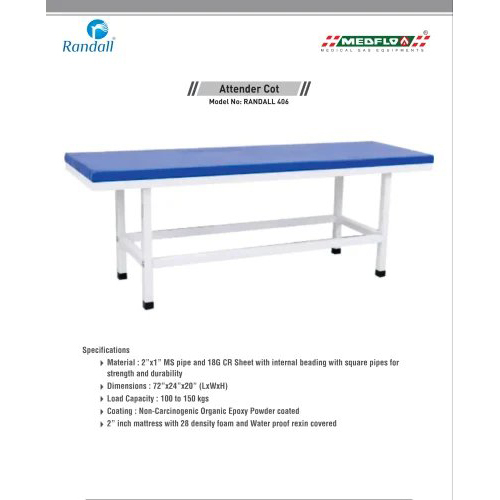 Attender Cot - Color: White