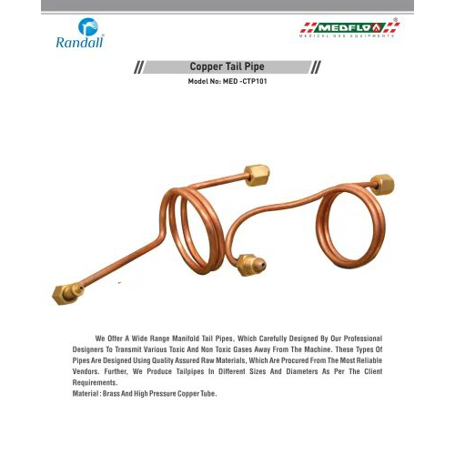 Copper Tail Pipe - Application: Hvac Systems Refrigeration Automotive Industries