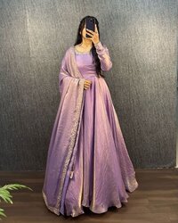 Women's Anarkali gown with dupatta