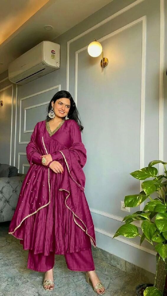 Women's Anarkali gown with dupatta