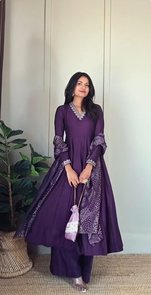 Women's Anarkali gown with dupatta