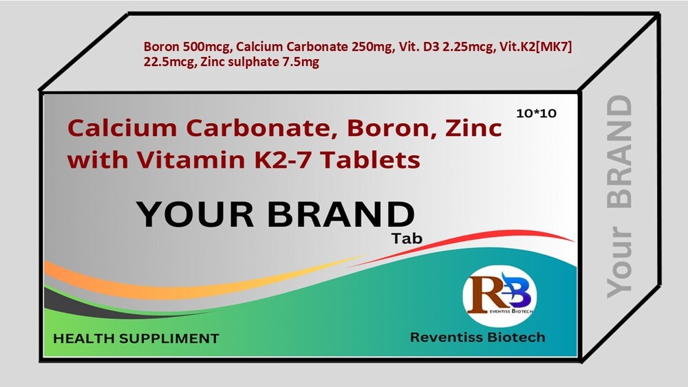 Boron, Calcium Carbonate, Vit. D3, Vit.K2[MK7], Zinc sulphate
