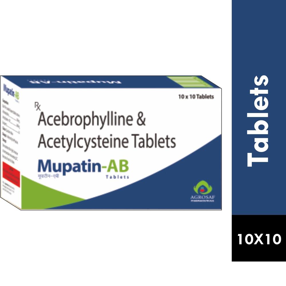 Mupatin Ab Tablet - Acebrophylline(100mg) + Acetylcysteine(600mg) - Drug Type: General Medicines
