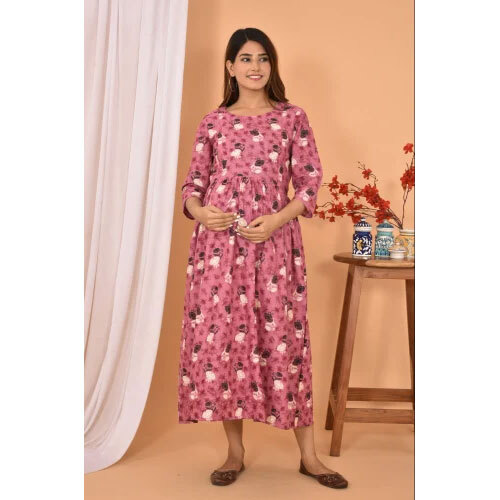 Maternity Maxi Dress - Color: Pink