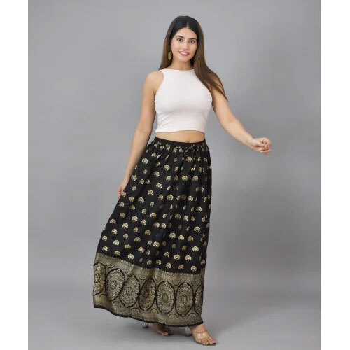 Long Cotton Skirts - Color: Multi Colors