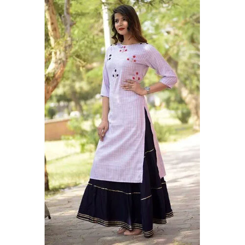Rayon Selfie Kurti - Color: Pink
