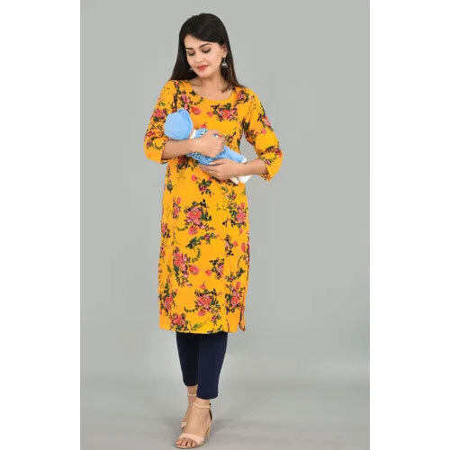 Jaipuri Bandhej Feeding Kurti