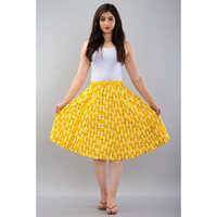 Casual Wear Short Skirts - Color: Yellow