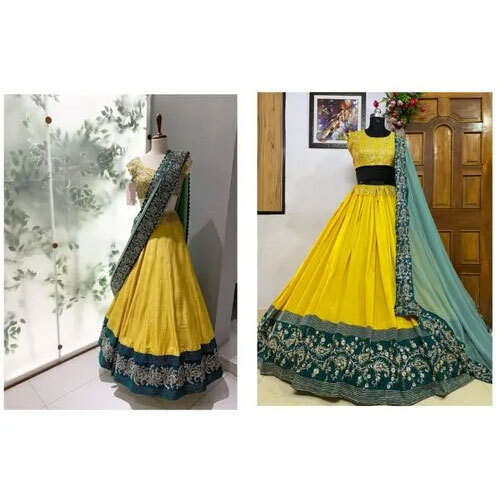 Rajasthani Lehenga Choli - Color: Yellow-Black