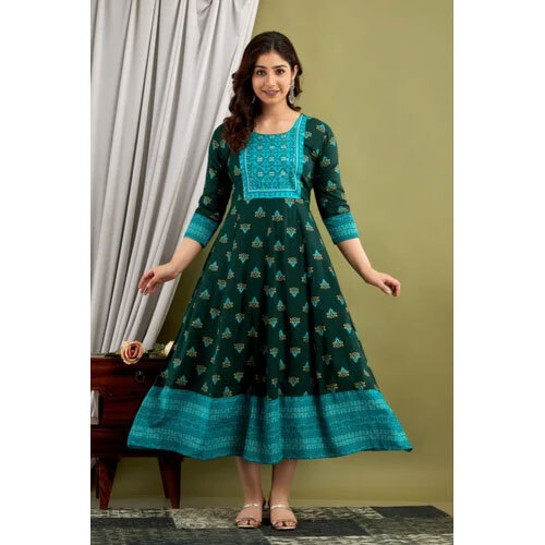 Ladies Designer Dress - Material: Cotton