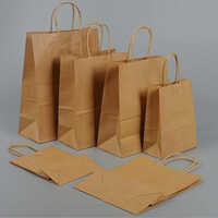 Brown Paper Handle Bags - Color: Different Available