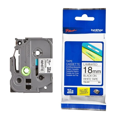 18Mm Genuine Brother Tze S241 Black On White Labelling Tape Cassette - Advantage: Easy To Use