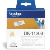Brother Dk 11208 Ql Series Large Address Label - Color: Black And White