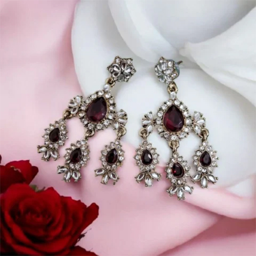 Avantika Ruby Kundan Earrings - Color: Different Available