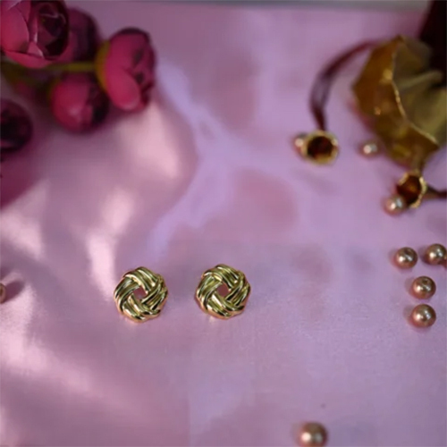 Divya Jyoti Studs - Color: Golden