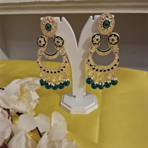 Neelam Teal Green Chandbalis