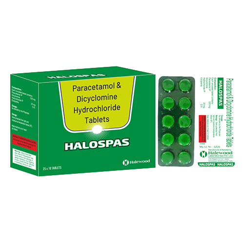 Paracetamol And Dicyclomine Hydrochloride Tablets