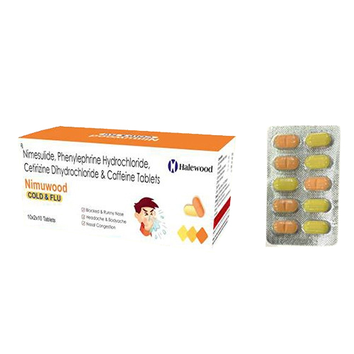 Nimesulide Phenylephrine Hydrochloride Cetirizine Dihydrochloride And Caffeine Tablets
